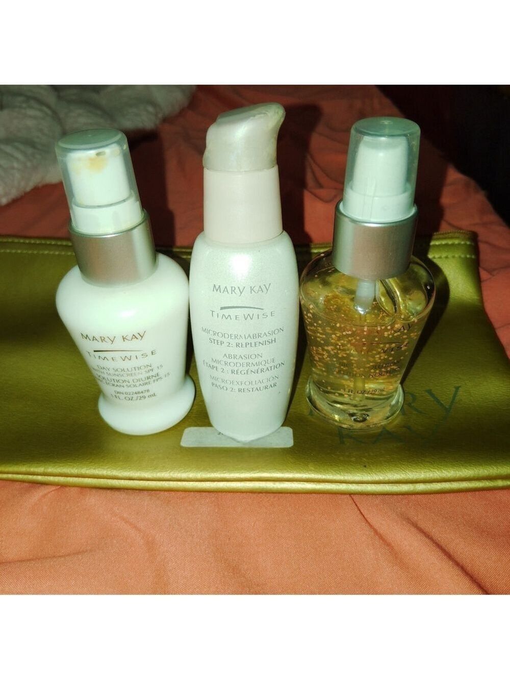 Mary Kay Day & Night Solution Set Spf 15 -Microderm 1 fl oz no box Lot Rare